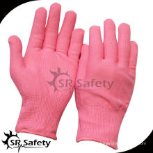 SRSAFETY gants en tricot en nylon rose sécurité gants de sécurité industrielle / gants de sécurité